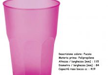 BICCHIERE COCKTAIL FUCSIA 420 cc x 20 Pz.ART.3876-77F [GOLD130]