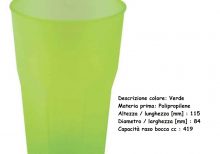 BICCHIERE COCKTAIL VERDE 420 cc x 20 Pz.ART.3876-76F [GOLD125]