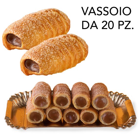 CANNOLO MAXI NOCCIOLA Gr.100 x 20 Pz. (Gr.2000) [ACQUOLINA103]