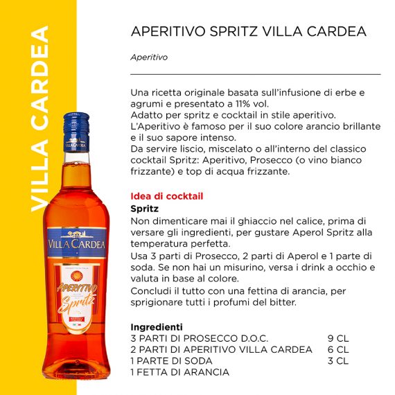 APERITIVO VILLA CARDEA 11% Lt.1 SPRITZ [CELEBRITY100]