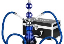 NARGHILE BLU 2 TUBI+VALIGETTA x 1 Pz.(36 cm) [NARGHILE31191]