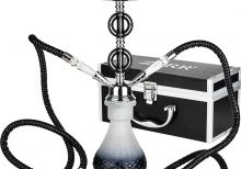 NARGHILE NERO 2 TUBI+VALIGETTA x 1 Pz.(36 cm) [NARGHILE31193]