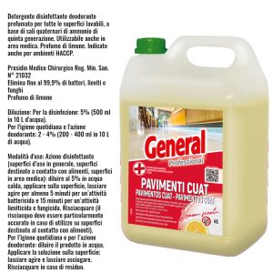DETERGENTE LIMONE PAVIMENTI 5 KG. ART.7144 GENERAL [SUTTER104]