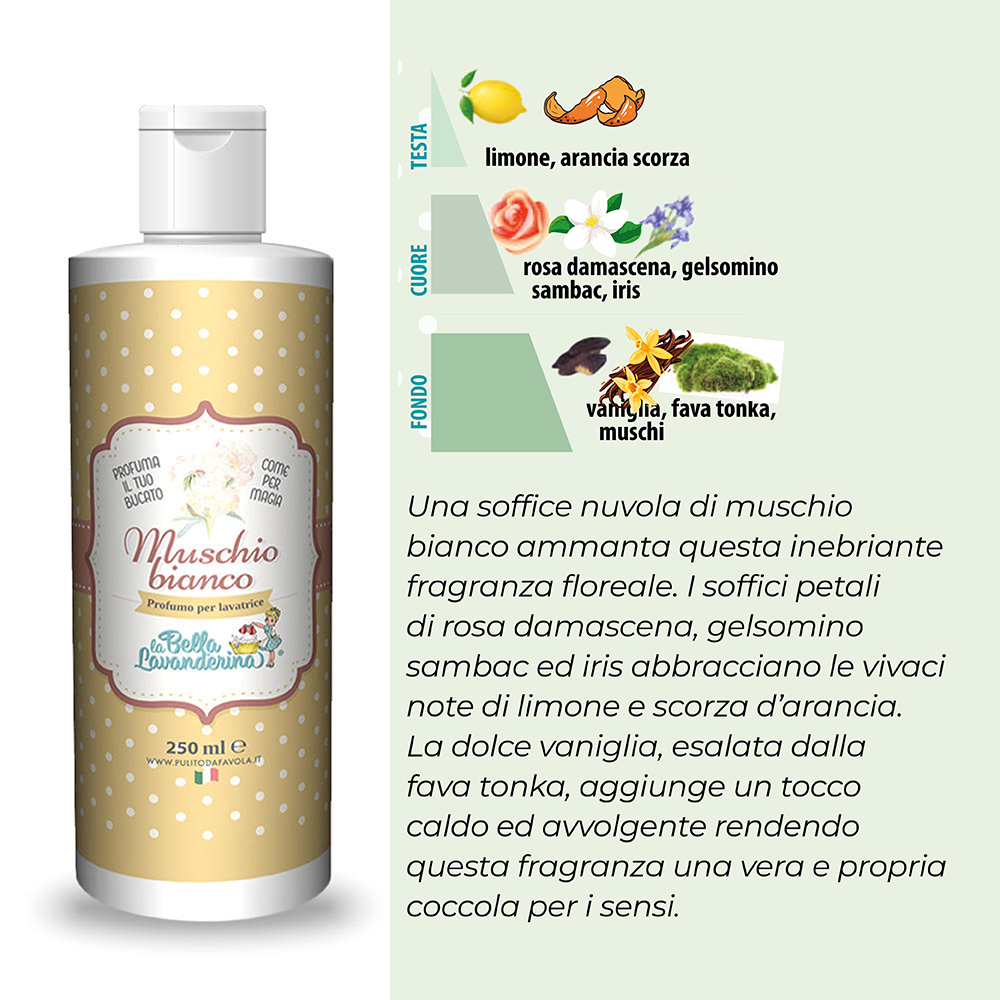 PROFUMO BUCATO MUSCHIO BIANCO 250 mL x 1 Pz. V.11,00 [FAVOLA135]